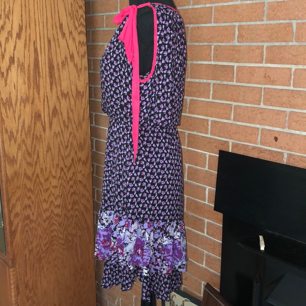 💟FREE PEOPLE💟MIX FLORAL RUFFLE HEM DRESS💟 - Picture 2 of 10